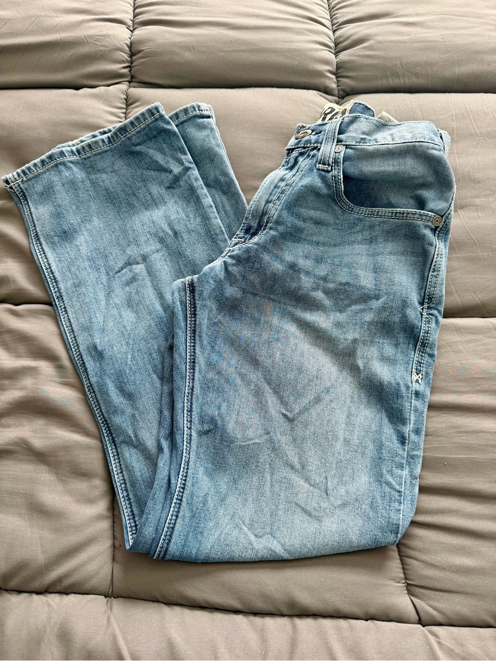 Ariat Men's Light Blue Straight-Leg Jeans, 30/32